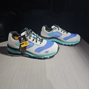 Caterpillar Quake EH Composite Toe Grey/Cobalt‎ Women's Work Shoes Size 8.5 NEW
